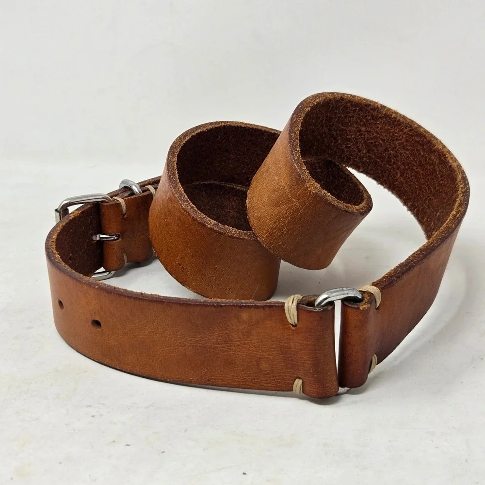Gap Woens Brown Leather Belt Made in Italy Roller Buckle Size Medium 46295-01-1